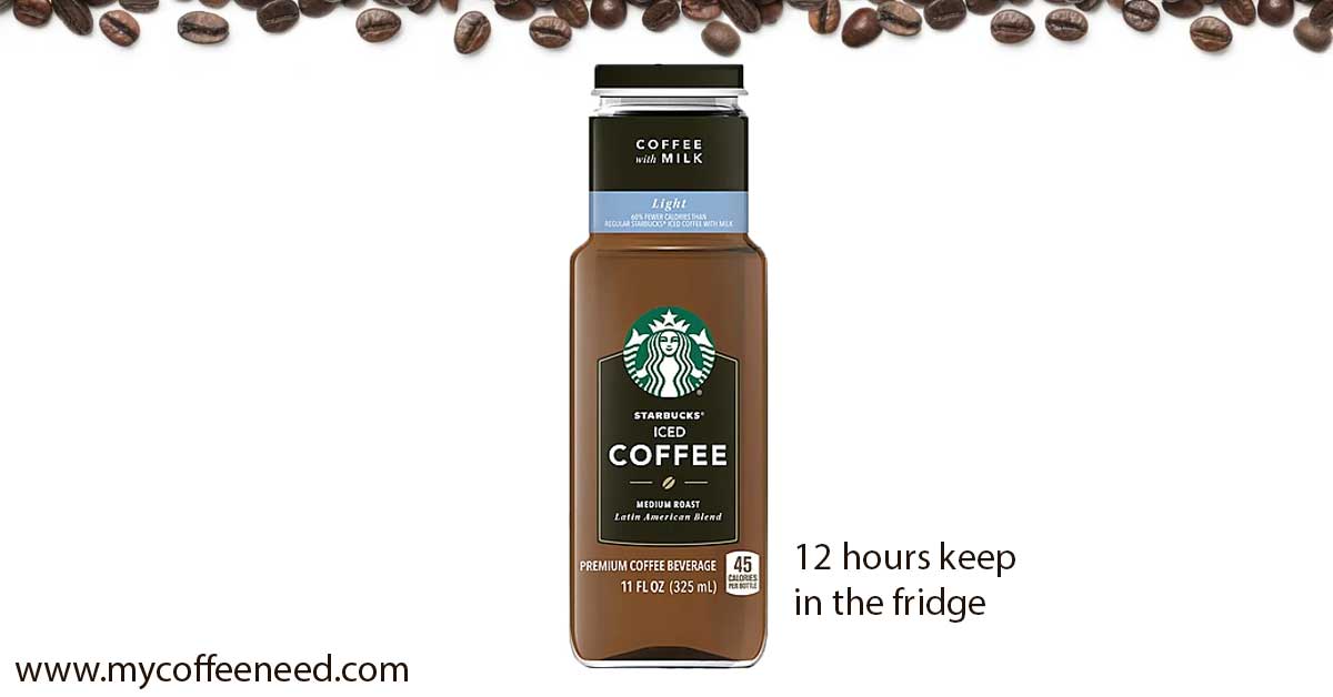 how long does starbucks bottled iced coffee last in fridge